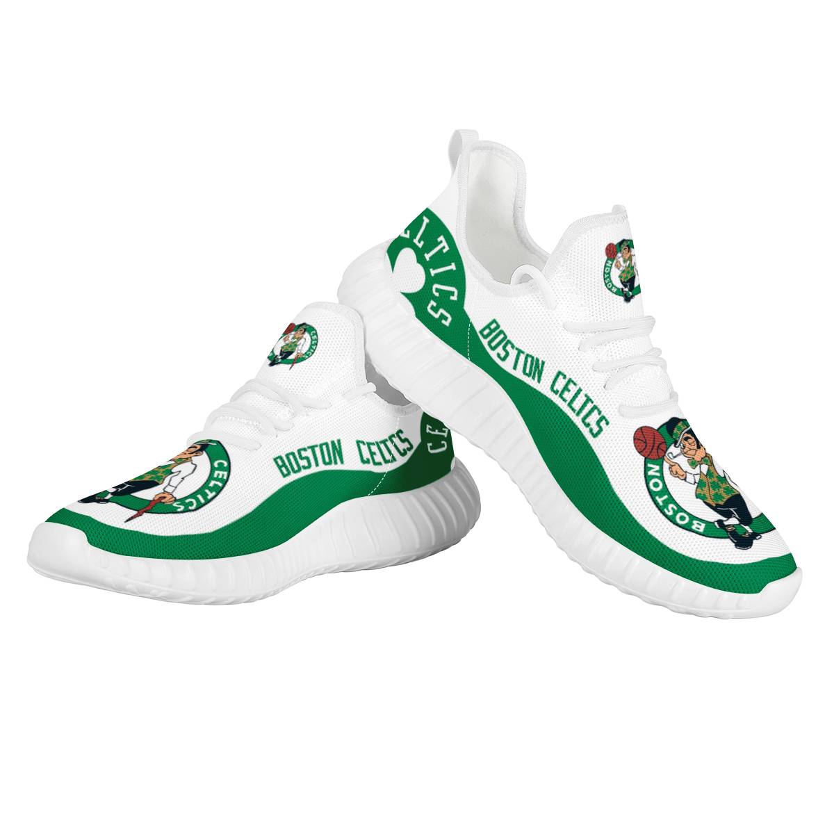 Women's Boston Celtics Mesh Knit Sneakers/Shoes 001